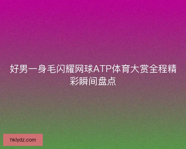 好男一身毛闪耀网球ATP体育大赏全程精彩瞬间盘点 好男一身毛闪耀网球ATP体育大赏全程精彩瞬间盘点